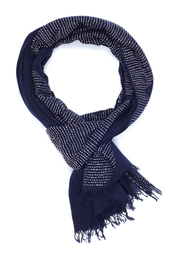 INDIGO HANDLOOM Giza Indigo Khadi Scarf INDIGO HANDLOOM Giza Indigo Khadi Scarf