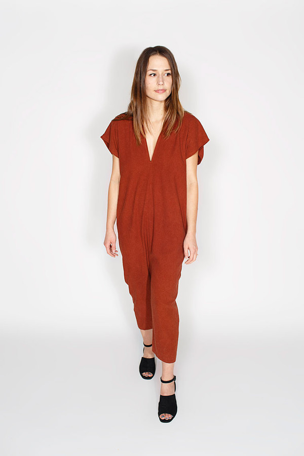 Sale! Everyday Jumpsuit, Silk Noil in Rust Sale! Everyday Jumpsuit, Silk Noil in Rust