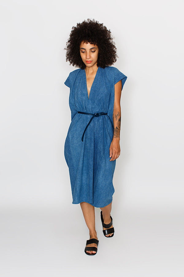Sale! Indigo Tempest Dress, Silk Noil Sale! Indigo Tempest Dress, Silk Noil