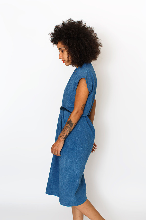 Sale! Indigo Tempest Dress, Silk Noil Sale! Indigo Tempest Dress, Silk Noil