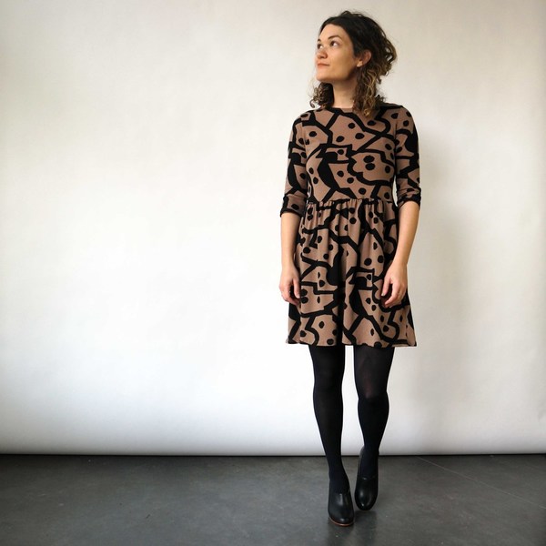 Daphne Dress in Domino Print Daphne Dress in Domino Print