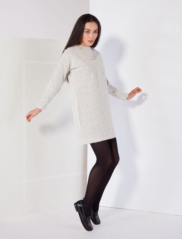 Pebble Knit Dress in White Pebble Knit Dress in White