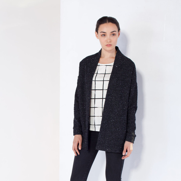 Pebble Knit Cardigan in Black Pebble Knit Cardigan in Black