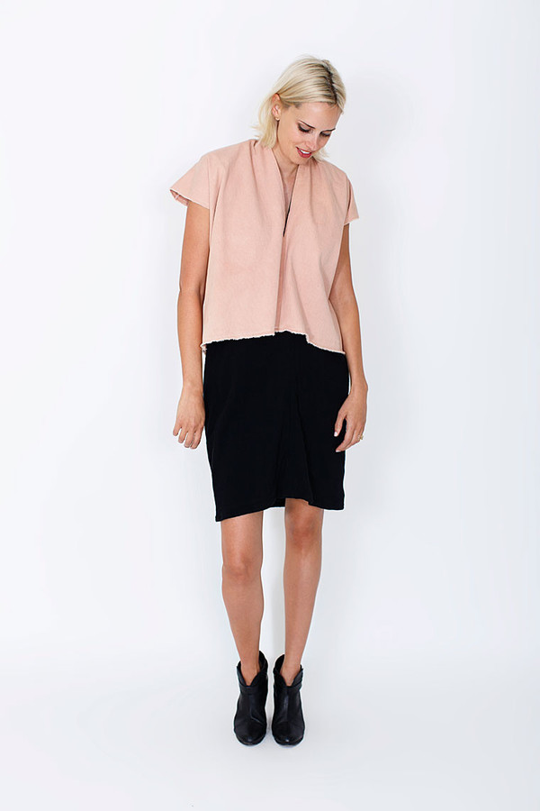 Miranda Bennett Everyday Top, Cropped, Denim in Glaze Miranda Bennett Everyday Top, Cropped, Denim in Glaze