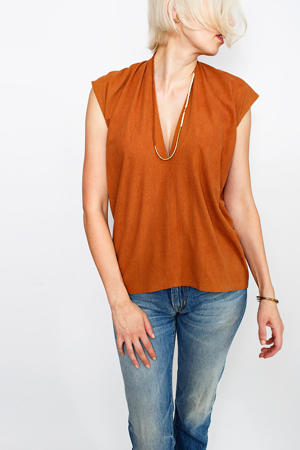 Miranda Bennett Everyday Top, Silk Noil in Sienna Miranda Bennett Everyday Top, Silk Noil in Sienna