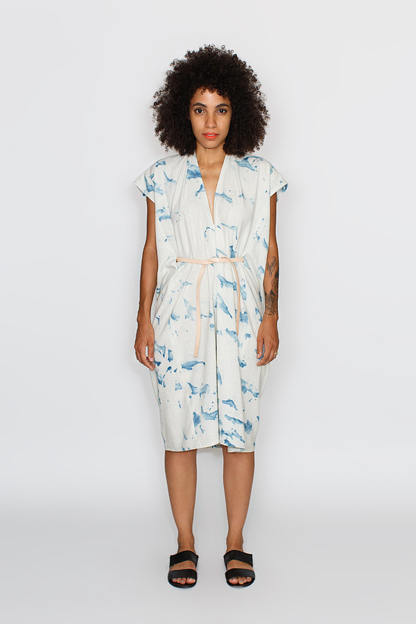 Miranda Bennett Tempest Dress, Silk Noil in Arashi Miranda Bennett Tempest Dress, Silk Noil in Arashi