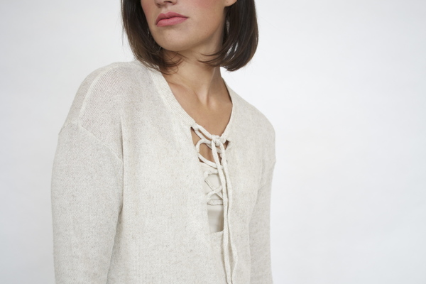 LNA Lace up Blouse LNA Lace up Blouse