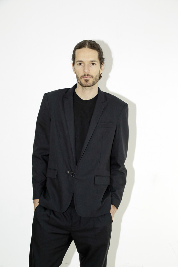 Men's Assembly Black Cotton Suit Jacket Men's Assembly Black Cotton Suit Jacket