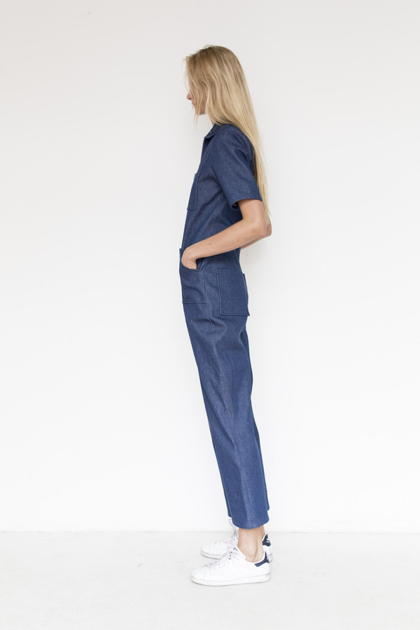 Collina Strada Denim Mechanic Jumpsuit Collina Strada Denim Mechanic Jumpsuit