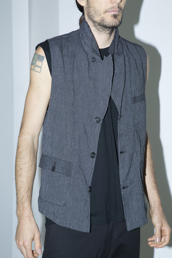 Men's Khadi & Co Striped Collared Waistcoat Men's Khadi & Co Striped Collared Waistcoat