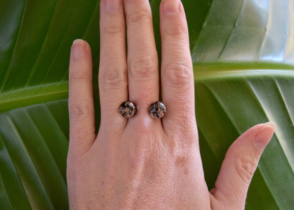 Piece A Conviction: Black Aventurine Glass Ring Piece A Conviction: Black Aventurine Glass Ring