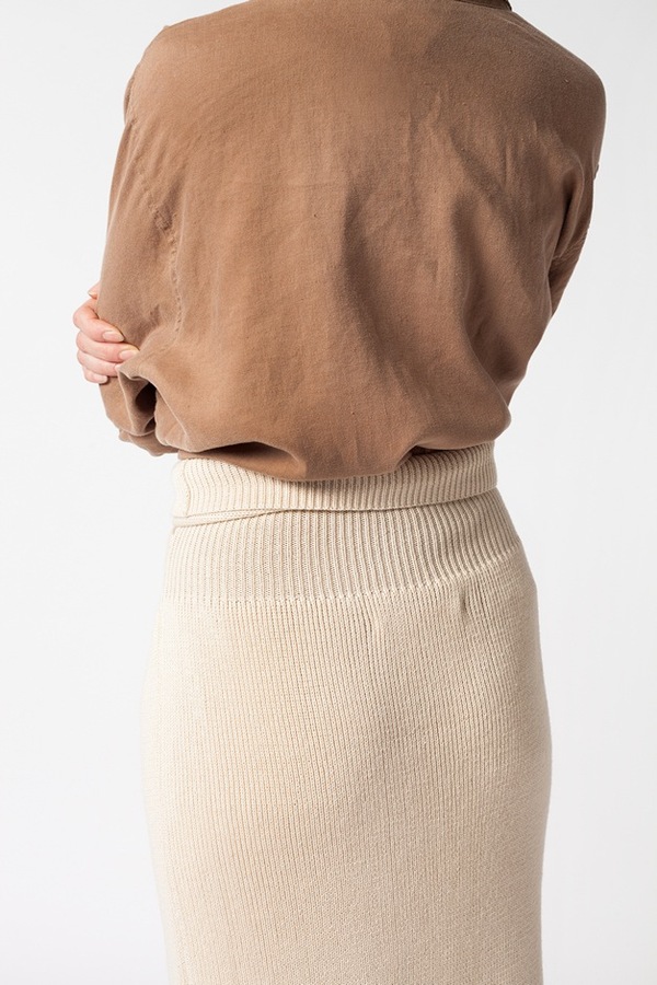 Lauren Manoogian Rib Skirt - crudo Lauren Manoogian Rib Skirt - crudo