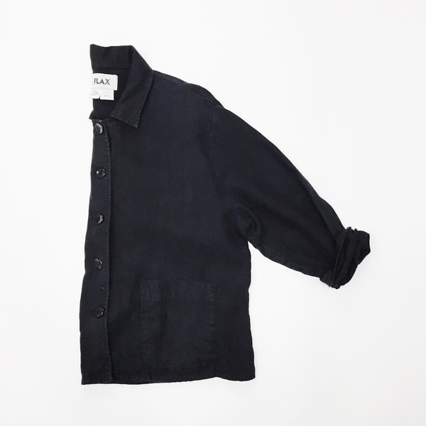 Johan Vintage Black Linen Jacket Johan Vintage Black Linen Jacket