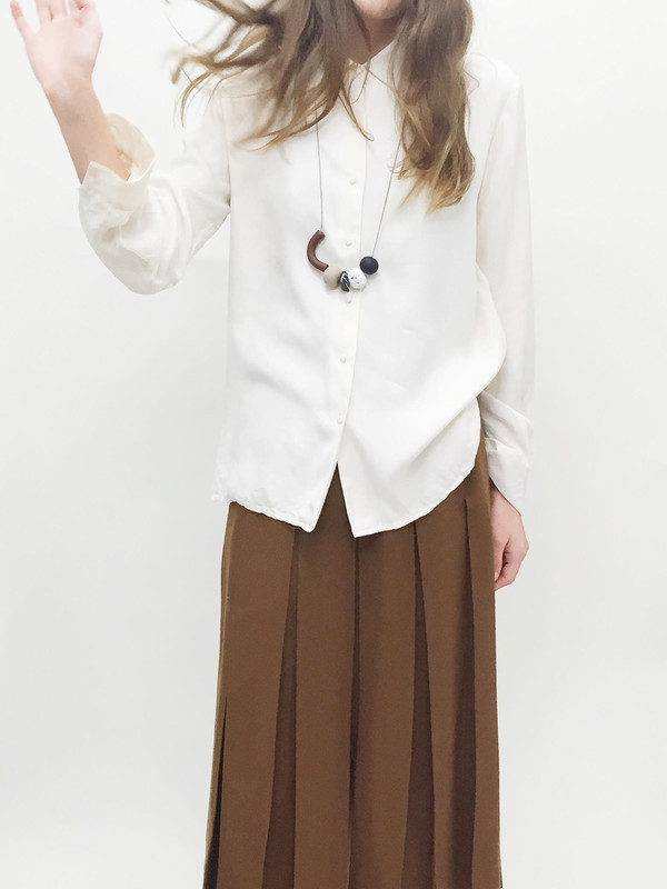 Johan Pleated Camel Skirt Johan Pleated Camel Skirt