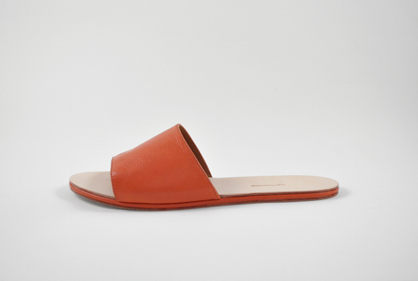 The Palatines Caelum Slide Sandal w thong - rust leather The Palatines Caelum Slide Sandal w thong - rust leather