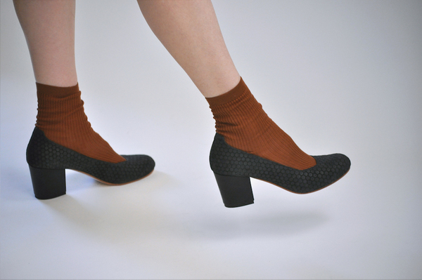 The Palatines Saturo Pump - black hex leather The Palatines Saturo Pump - black hex leather