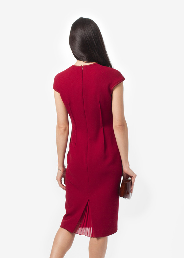 Amelia Toro Wool Crepe Fitted Dress Amelia Toro Wool Crepe Fitted Dress