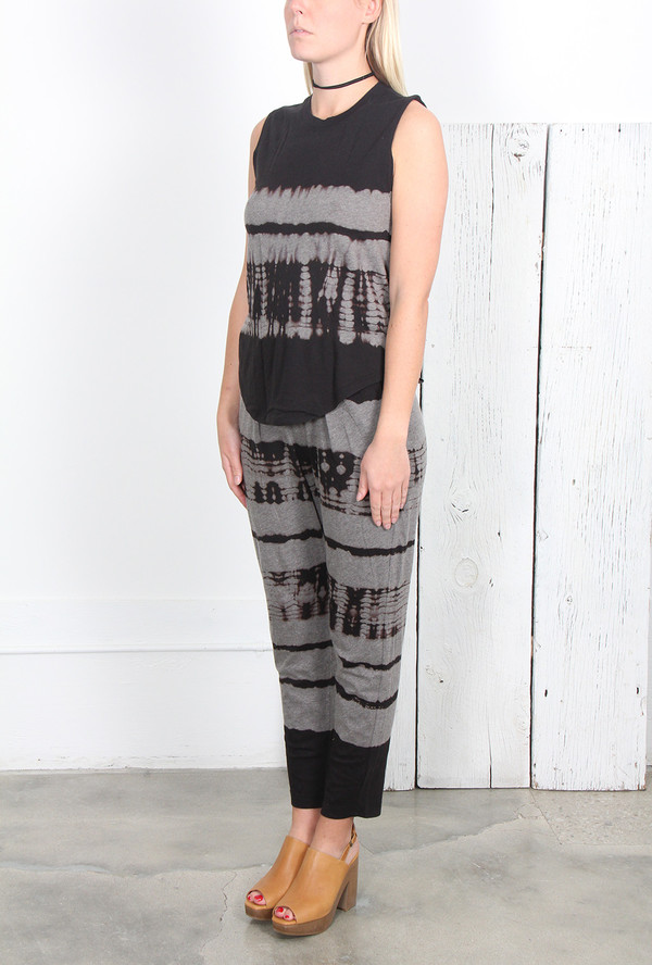 RAQUEL ALLEGRA BLACK TIE DYE EASY PANT RAQUEL ALLEGRA BLACK TIE DYE EASY PANT