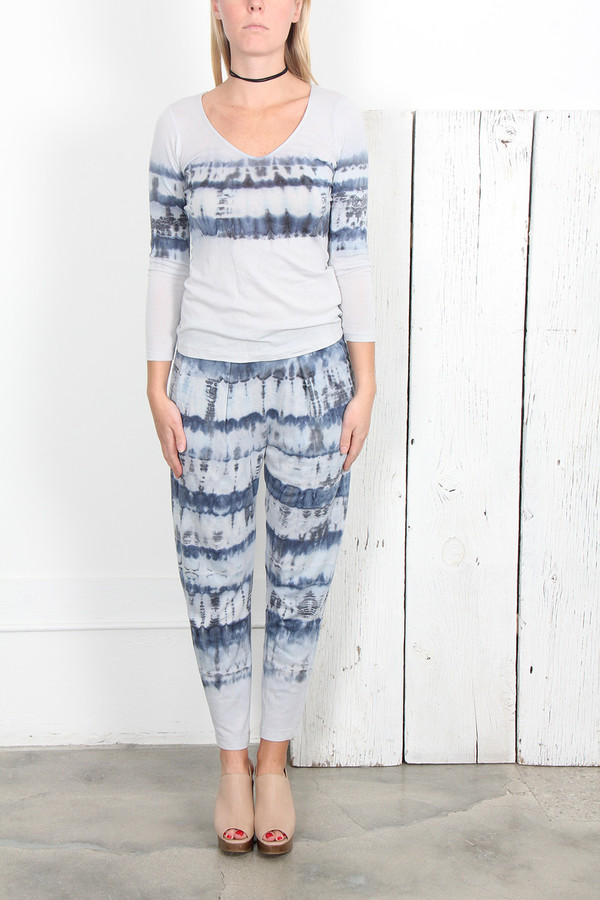RAQUEL ALLEGRA BLUE TIE DYE EASY PANT RAQUEL ALLEGRA BLUE TIE DYE EASY PANT
