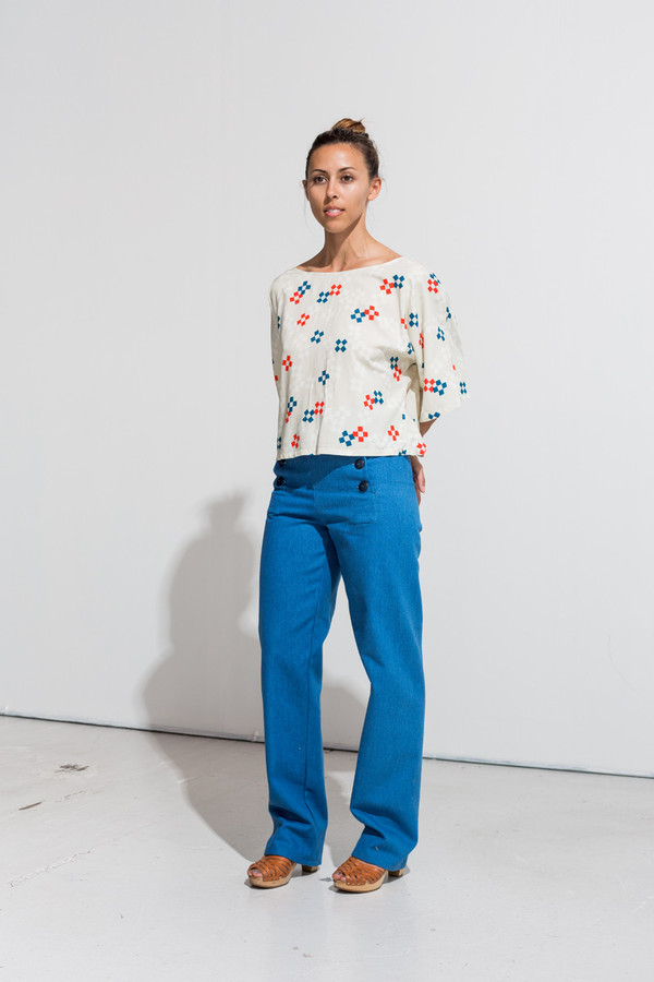 Nahanni Arntzen Jeani blouse- geo print Nahanni Arntzen Jeani blouse- geo print