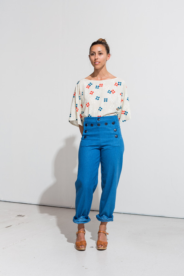 Nahanni Arntzen Jeani blouse- geo print Nahanni Arntzen Jeani blouse- geo print