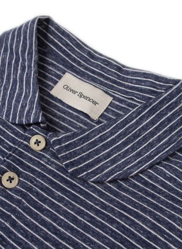 Men's Oliver Spencer Harper Polo Navy/Oatmeal Men's Oliver Spencer Harper Polo Navy/Oatmeal
