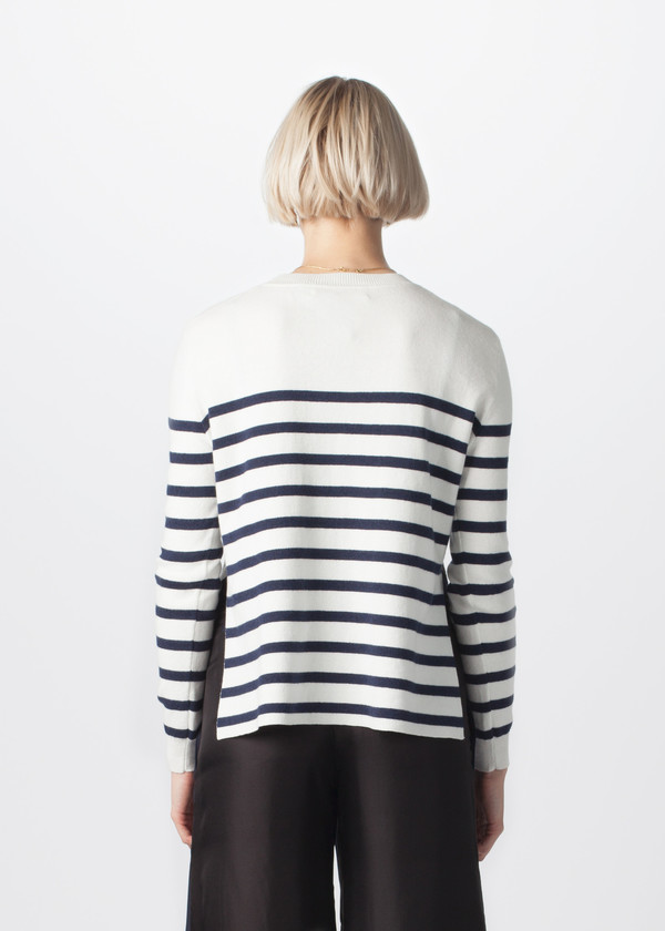 Organic by John Patrick Stripe Pullover with Slits Organic by John Patrick Stripe Pullover with Slits
