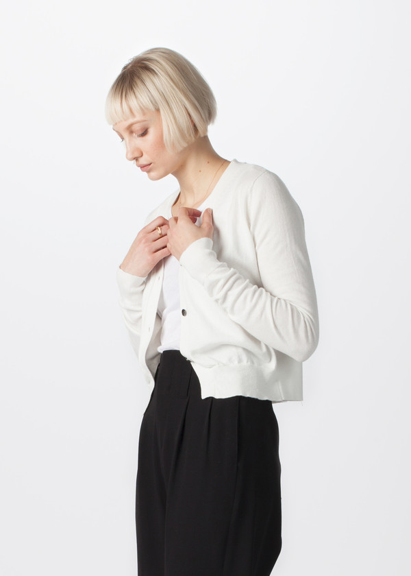Organic by John Patrick Three Button Cardigan Organic by John Patrick Three Button Cardigan