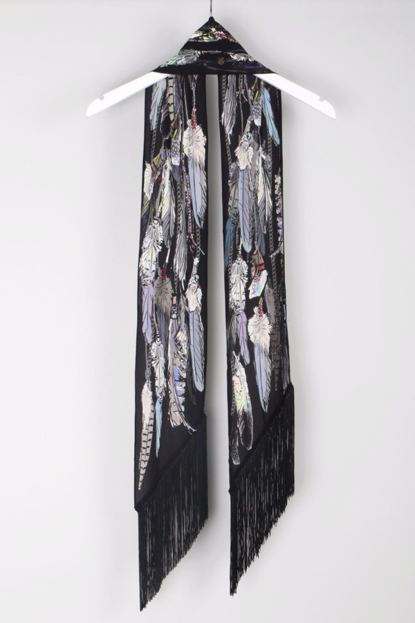 Rockins Feathers Classic Skinny Scarf Rockins Feathers Classic Skinny Scarf
