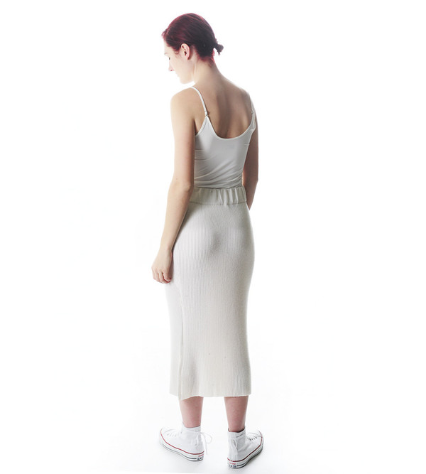Ryan Roche Chalk Cashmere Knit Pencil Skirt Ryan Roche Chalk Cashmere Knit Pencil Skirt