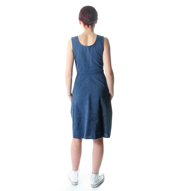 Caron Callahan Indigo Stripe Ripley Dress Caron Callahan Indigo Stripe Ripley Dress