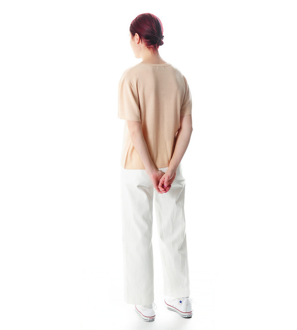 Ryan Roche Nude Cashmere T-Shirt Sweater Ryan Roche Nude Cashmere T-Shirt Sweater