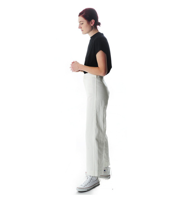 Caron Callahan Whie Denim Stewart Pant Caron Callahan Whie Denim Stewart Pant