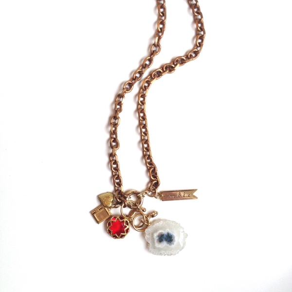 Marijke Bouchier Crystal burst locket necklace Marijke Bouchier Crystal burst locket necklace
