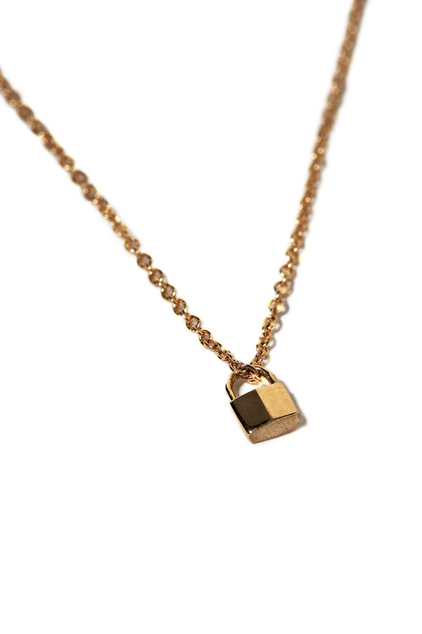 Tiny Padlock Necklace - Gold Tiny Padlock Necklace - Gold