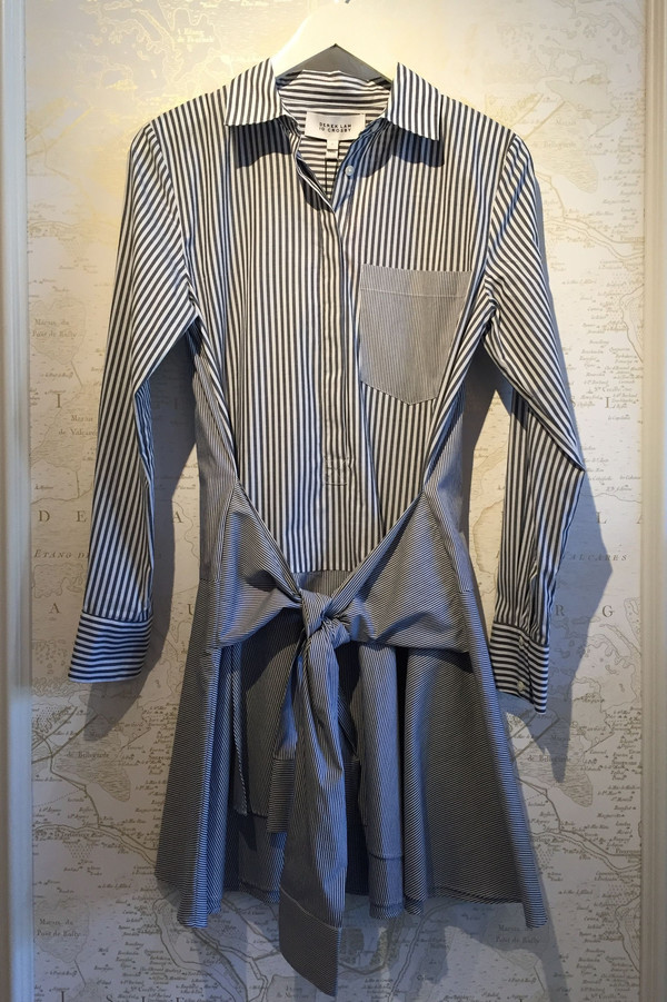 Derek Lam 10 Crosby Striped Tie Waist shirt dress Derek Lam 10 Crosby Striped Tie Waist shirt dress