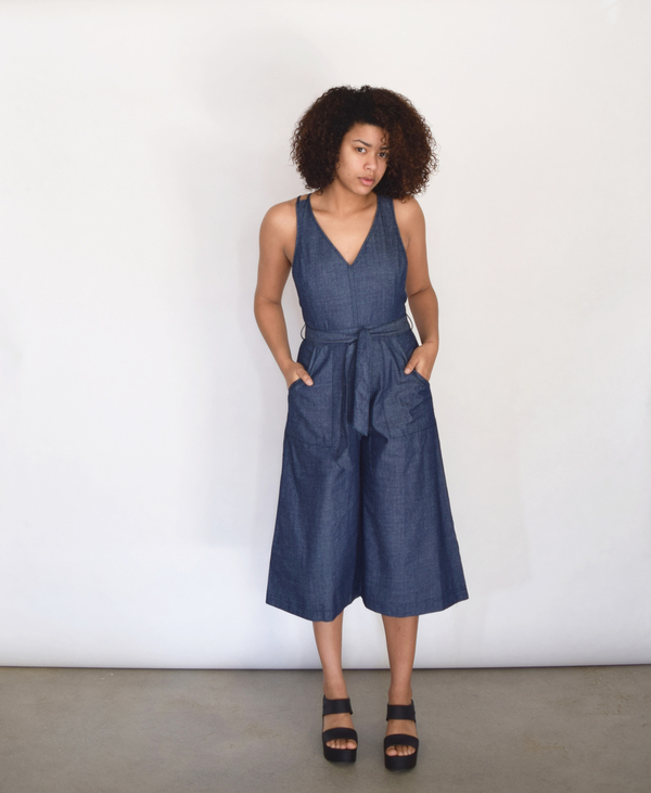 Lush V Denim Jumpsuit Lush V Denim Jumpsuit
