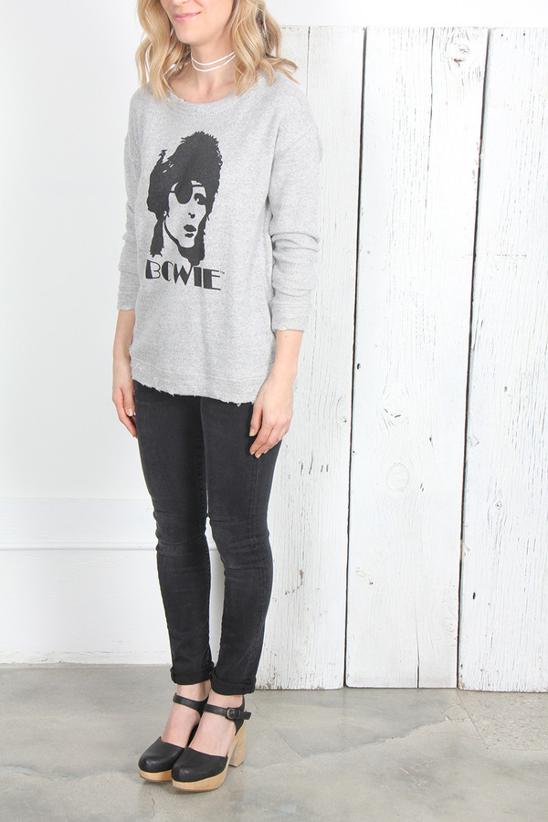R13 BOWIE DISTRESSED SWEATSHIRT R13 BOWIE DISTRESSED SWEATSHIRT
