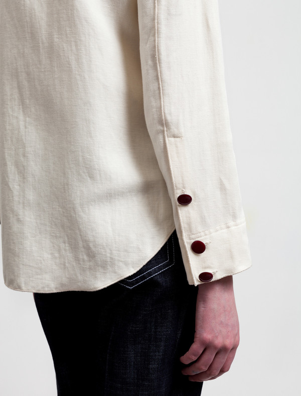 Trademark Womens Pajama Collar Shirt Cream Trademark Womens Pajama Collar Shirt Cream