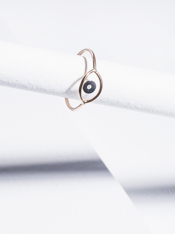 STEFANIE SHEEHAN Gold Evil Eye Ring STEFANIE SHEEHAN Gold Evil Eye Ring