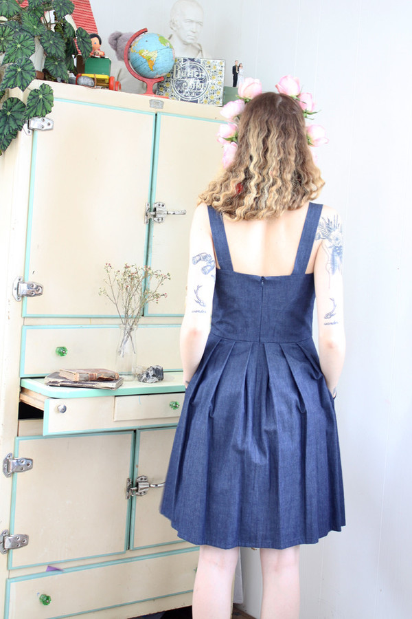 Birds of North America Chlorophonia Dress (Dark Wash) Birds of North America Chlorophonia Dress (Dark Wash)