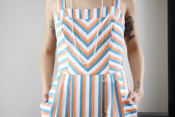 Birds of North America Minivet Dress (Peach/Sky) Birds of North America Minivet Dress (Peach/Sky)