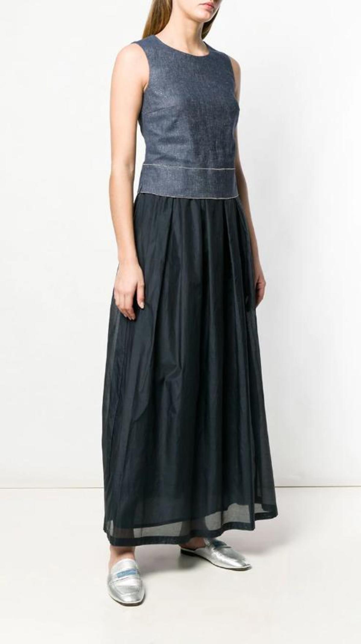 denim evening dress