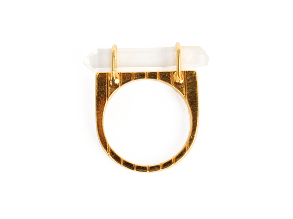 Bones + Feathers Collective Crystal Stacked Bar Ring Bones + Feathers Collective Crystal Stacked Bar Ring