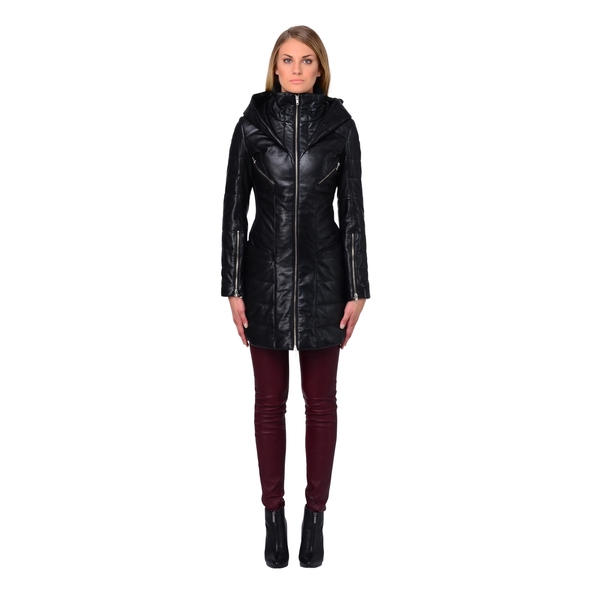LAMARQUE ELIZABETH Leather Puffer Coat LAMARQUE ELIZABETH Leather Puffer Coat