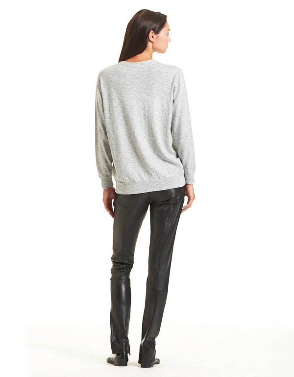 Rodebjer The Long Sweater In Gray Melange Rodebjer The Long Sweater In Gray Melange