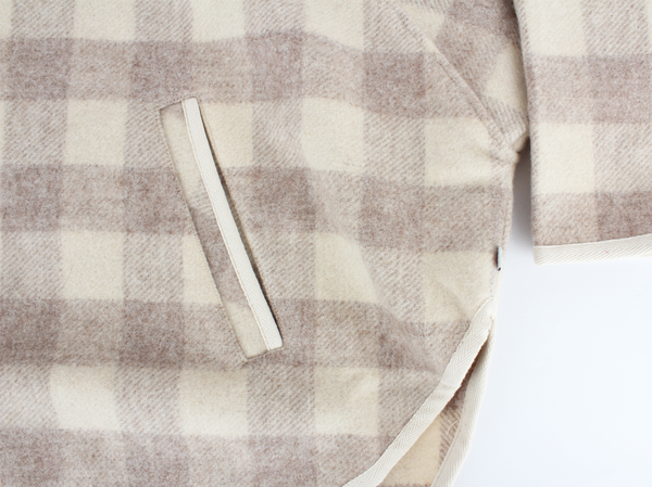Wool Popover Hooded Poncho Wool Popover Hooded Poncho