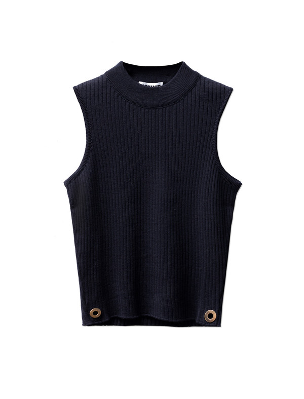 Etienne Deroeux Womens Tiffany Crop Sweater Navy Etienne Deroeux Womens Tiffany Crop Sweater Navy