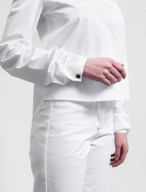 Etienne Deroeux Womens Tina Shirt White Etienne Deroeux Womens Tina Shirt White