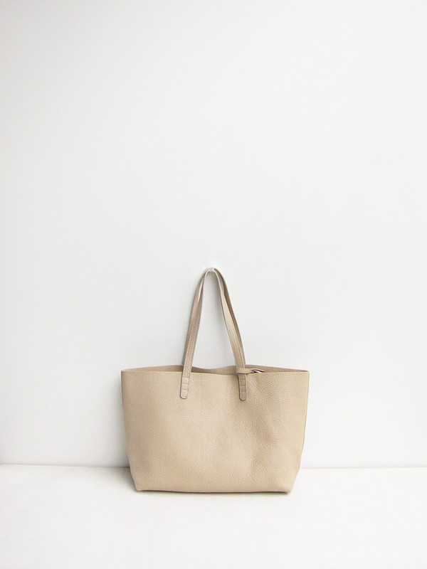 Mansur Gavriel Small Tote, Tumble, Sand Mansur Gavriel Small Tote, Tumble, Sand